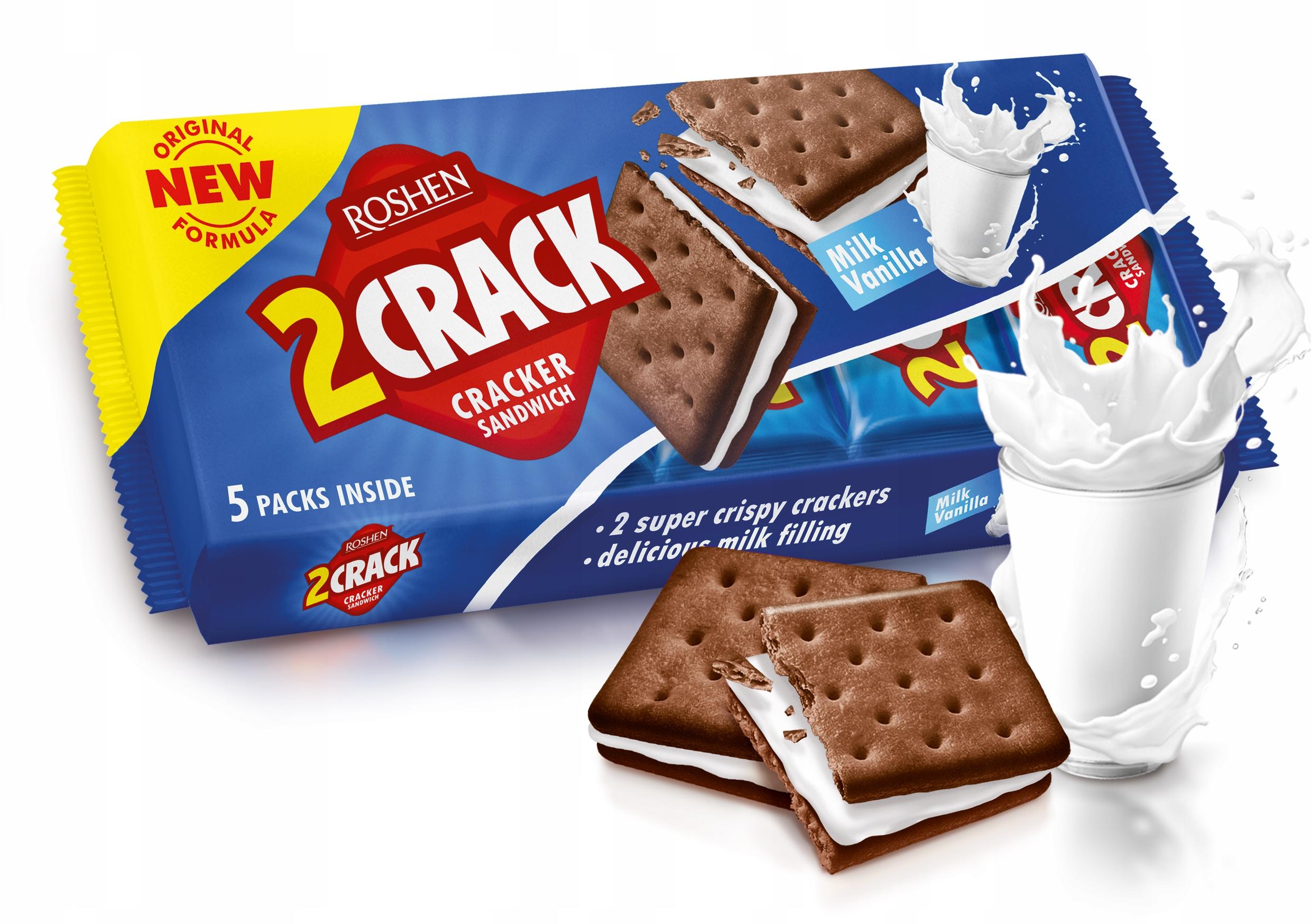Roshen 2crack tejes vanilliás 235g