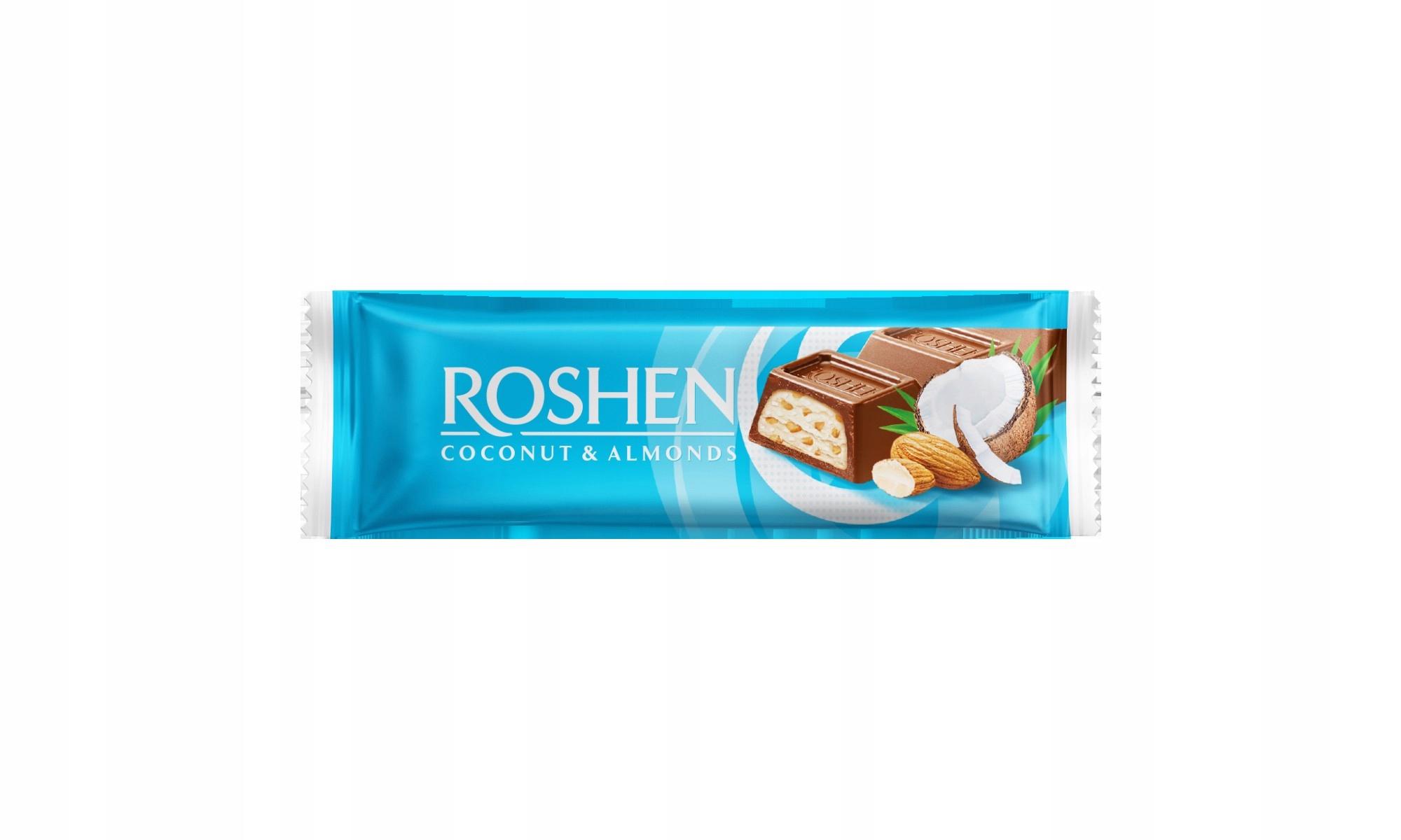 Roshen csokoládé (kókusz-mogyoró) 29g