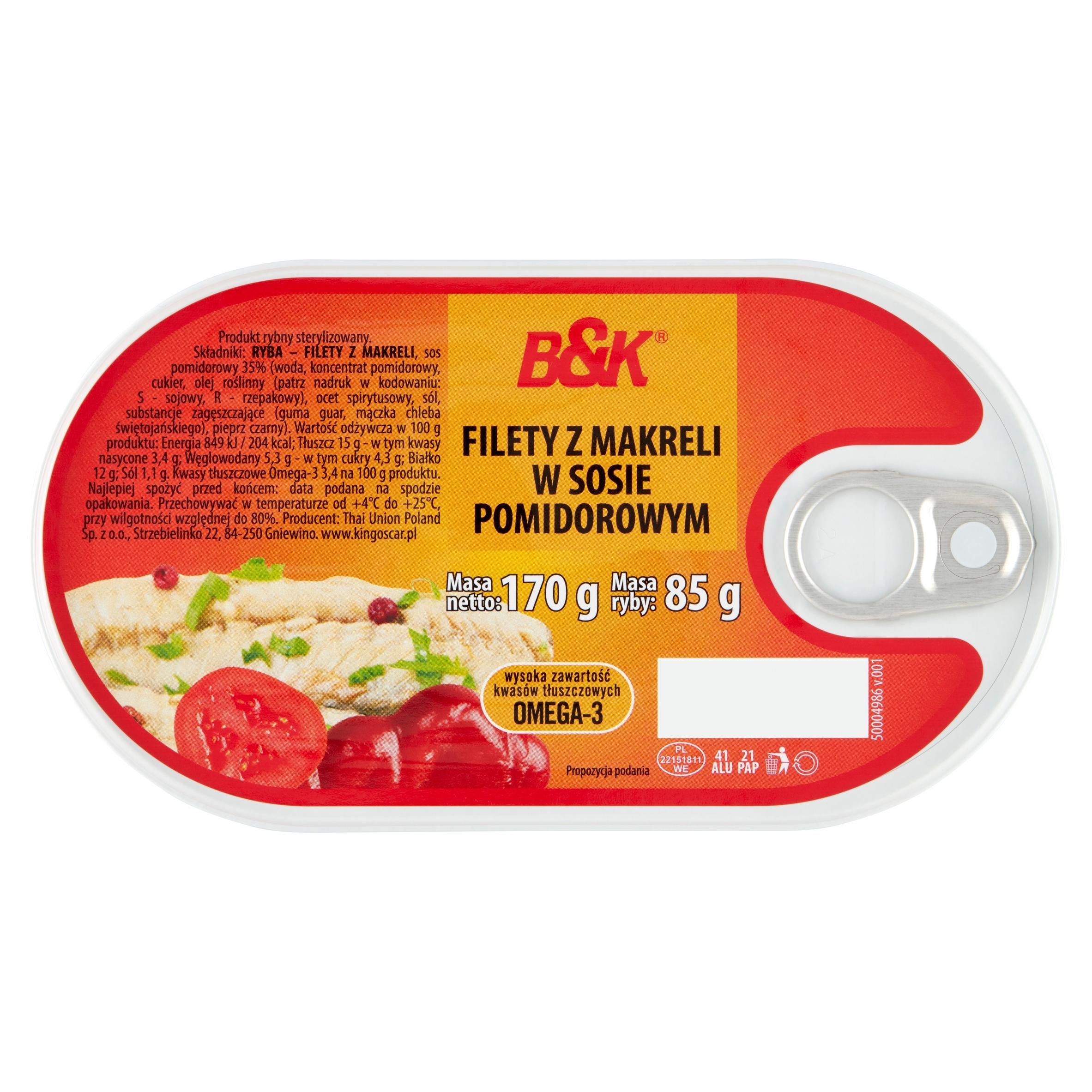 B&k paradicsomos makréla 170g
